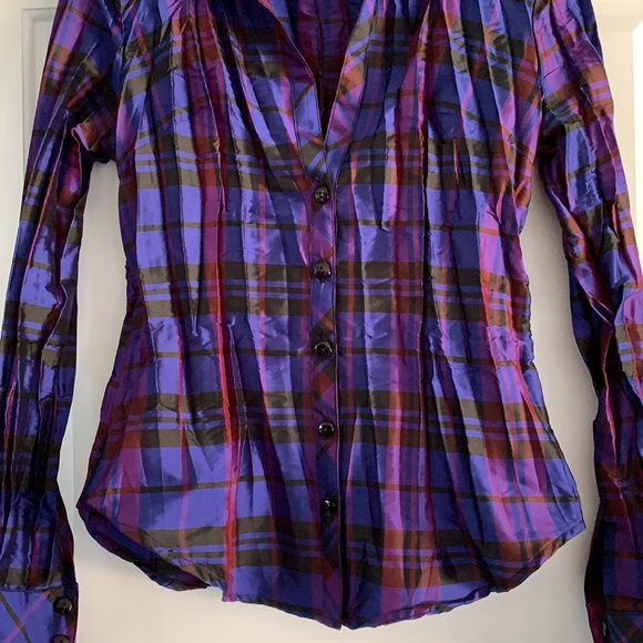 Beluva of San Francisco Button Down Crinkle Shirt  NWOT - Picture 5 of 8